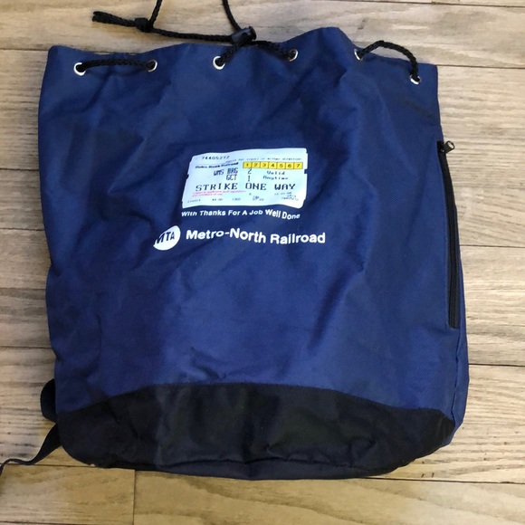 Metro-North Railroad “With Thanks For A Job Well Done” Drawstring Backpack - Picture 1 of 10